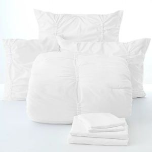 8 Piece Full Bedding Set White